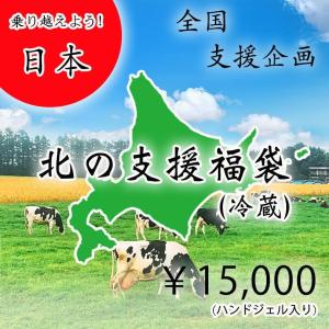 【携帯用ハンドジェル30ml2本・マスク50枚入】北の支援袋 冷蔵【壱】 15000円 ふっこう 復興 白い恋人 ロイズ 冷蔵 送料込 北海道 福袋 支援 マスク
