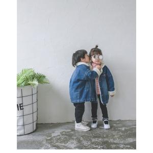 プードル コート デニム キッズ ベビー レデ...の詳細画像1