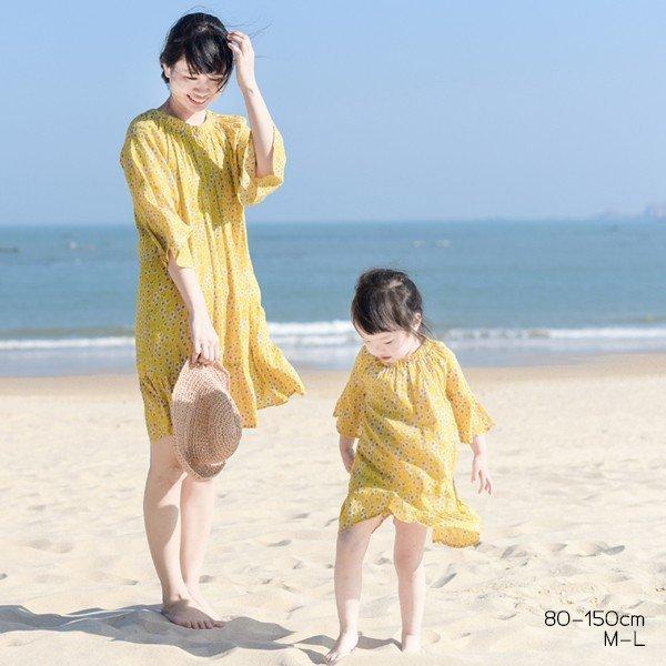 親子ペアルック/リンクコーデワンピース/おそろい/母娘/レディース/キッズ/ベビー/シンプル/ナチュ...