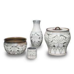 茶道具 建水 膳所焼き 棒の先 岩崎新定作 陽炎園 遠州七窯の一 膳所焼