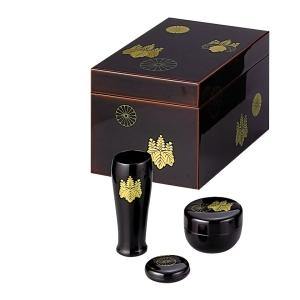 茶道具 水屋道具 火消壺 火消壷 黒四方陶器製 宗伴作 : 茶道具いまや