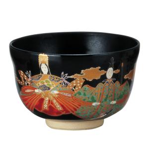 茶碗 茶道具 伊藤魁雲 作 色絵 節分の図 茶碗 : 茶道具専門店 (有)菊池