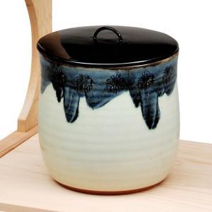 茶道具 茶道 抹茶 送料無料 水指（水差・みずさし） 色絵 一重口水指