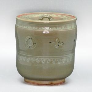 水指 青磁雲鶴 中村与平作 茶道 茶道具 : 和空間ヤフーショップ - 通販