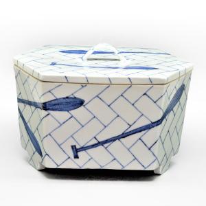 茶道具 香合 丸香合 六瓢蒔絵 錫縁 谷川真斎作 茶道 : 茶道具いまや