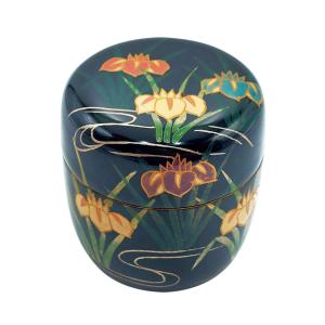 茶道具 水指 水差し 平水指 青磁 石崎靖典作 清宝窯 蓋真塗り又は掻合