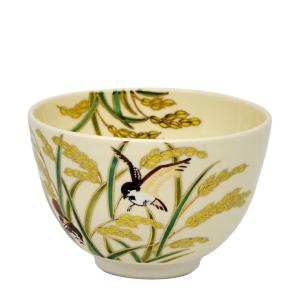 茶道具 抹茶茶碗 刷毛目 稲穂に雀 小倉寅介作 茶道 : 茶道具いまや静香
