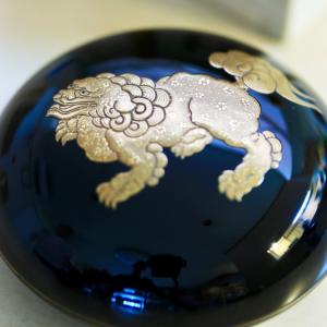 茶道具 香合 青貝 唐獅子 武蔵川健三作 号貢山 茶道 : 茶道具いまや
