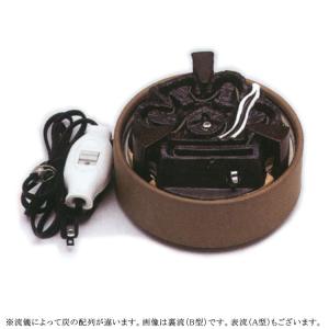 茶道具 風炉釜 電熱風炉 野々田式 面取風炉 合金製 古銅色 炭型電熱器