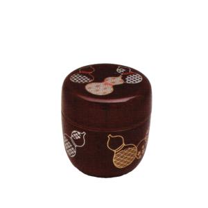 茶道具 香合 丸香合 溜塗 唐松蒔絵 批目 へぎ目 へぎめ 橋村萬象