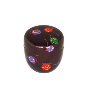 なつめ お薄器 中棗 吉野山蒔絵 内梨子地 内梨地又は桜流水蒔絵 内梨子