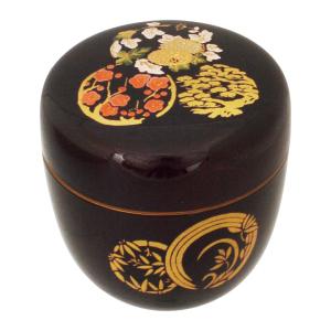 茶道具 なつめ 棗 お薄器 中棗 白漆 川蝉蒔絵 宮田宗景作 茶道