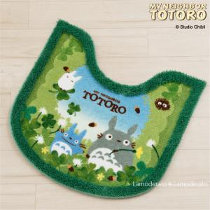 トイレマット トトロ ジブリ 抗菌 防臭 吸水 洗える 日本製 滑りにくい  約58×60cm グリーン センコー