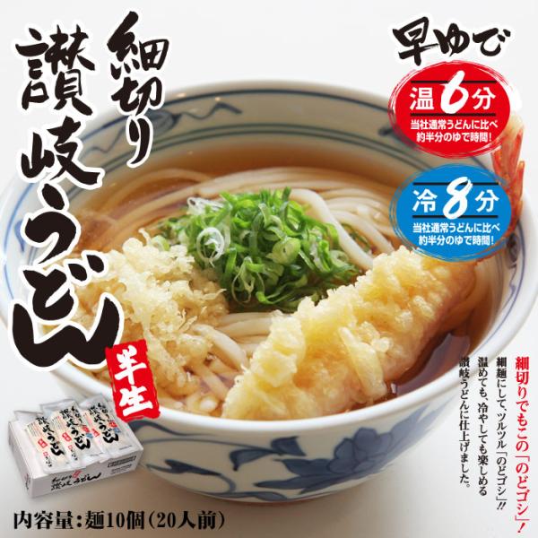 細切りさぬきうどん 計20人前/讃岐うどん