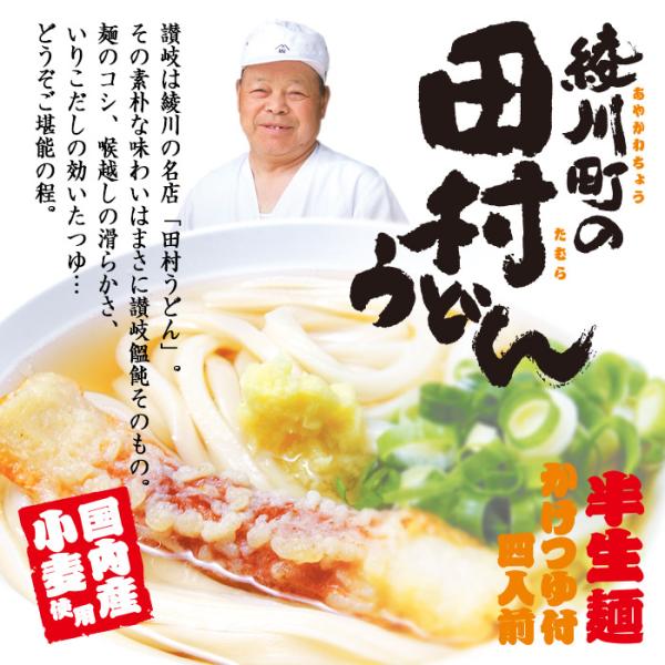 有名店 ボックス田村うどん 4人前/讃岐うどん かけうどん