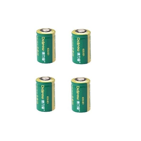 DELIPOW CR2 3V 800mAh 充電電池（4本セット）大容量 リチウム充電電池 高品質商...