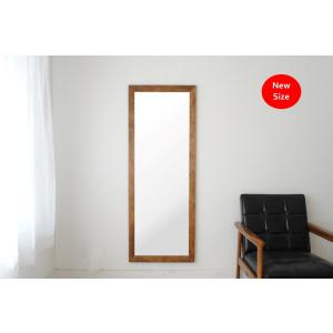 ソル 80x180cm ウォールナット材 姿見 立てかけミラー 全身鏡 : 日本製