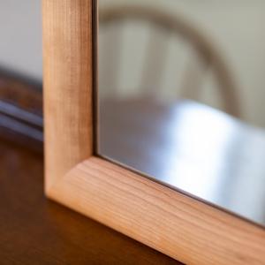 ソル 80x180cm ウォールナット材 姿見 立てかけミラー 全身鏡 : 日本製