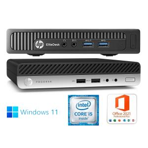 ミニデスクトップHP ProDesk＆eliteDesk DM 第6世代Core i3-6100T〜i5-6400T メモリ 8GB 新品SSD 256GB WIFI＆Bluetooth Windows11デスクトップOffice 中古