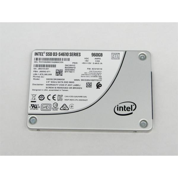 動作確認済中古品  インテルINTEL 960GB SATA SSD2.5 ハードディスク　/INT...