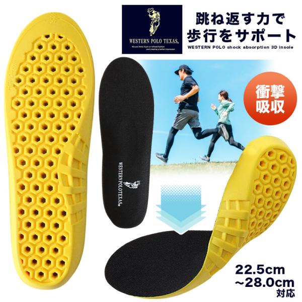 インソール 中敷き 痛くない 高反発 衝撃吸収 疲れにくい Western POLO ポロ レディー...
