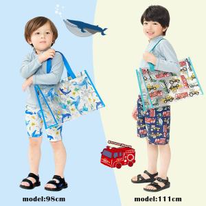 キッズ プールバッグ ビーチバッグ 恐竜 働く...の詳細画像1