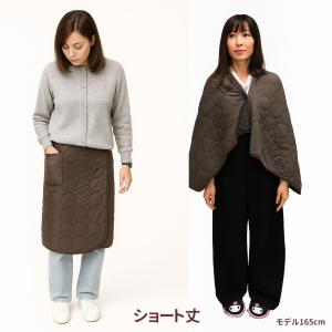 巻きスカート 防寒 裏フリース キルティング ...の詳細画像2
