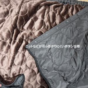 巻きスカート 防寒 裏フリース キルティング ...の詳細画像5