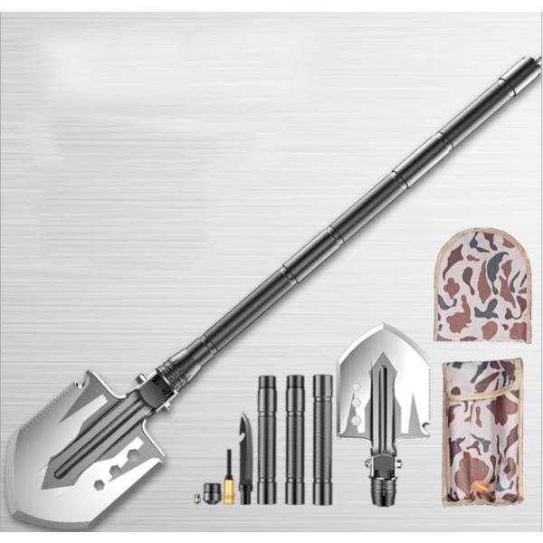 SCAMPER　多機能シャベル（折りたたみ式）スコップ　収納バッグ付き　アウトドア　キャンプ　登山　...