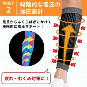 ふくらはぎ サポーター 4枚 セット 2足 セ...の詳細画像5