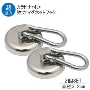 マグネットフック ネオジム磁石 2個セット 強力 おしゃれ