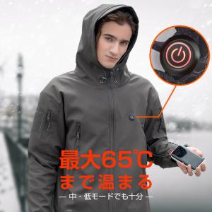 電熱ジャケット 電熱ウェア usb 迷彩 電熱...の詳細画像3