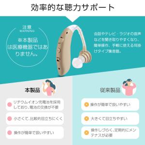 耳掛け型集音器 充電式 デジタル 耳かけ 軽量...の詳細画像2