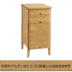 デスクラック サイドチェスト 引出しラック 天然木 完成品（幅36cm 高さ72cm）｜senshustore