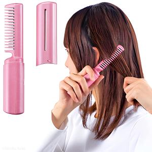 充電式コードレス ヘアブラシ 髪を労わる挟まない設計 ブラシ感覚でとかす簡単スタイリング USB Type-Cケーブル付 キャップ付 SV-7756