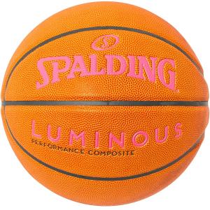バスケットボール 6号 ルミナス コンポジット ブラウン×ピンク 色鮮やかネオンカラー 77-898J バスケ 合成皮革 屋内 屋外 スポルディング 正規品