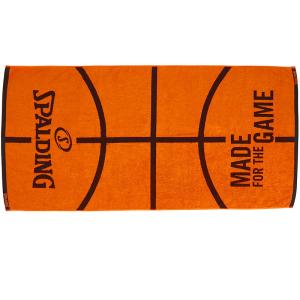 ベンチタオル ジャカード ボールモチーフ オレンジ SAT211240 68×140cm 綿 大きいサイズ バスケットボール スポルディング 24AW 正規品