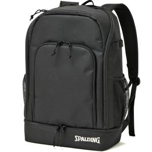 バスケットボール バックパック クルーボックス 40 ブラック×ホワイト 50-027BW 洗える背中パッド バスケ バッグ 大容量40L 自立安定 スポルディング