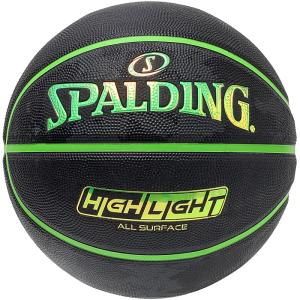 ミニバス バスケットボール 5号 ハイライト グリーン バスケ 85-152J 子ども 小学生 ゴム 外用ラバー スポルディング 25SS 正規品