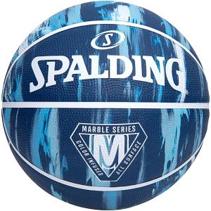 バスケットボール5号 SPALDING スポルディング マーブル ネイビー ライトブルー 子ども ラバー 屋外用 ミニバス 85-071Z