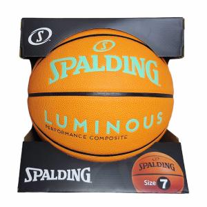 バスケットボール7号 SPALDING スポルディング ルミナス ブラウン×ミント 合成皮革 一般男子 屋内屋外兼用 77-986J
