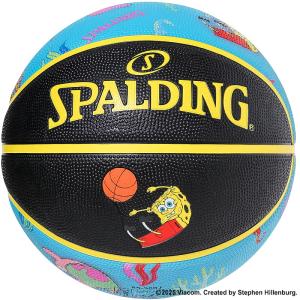 バスケットボール 6号 スポンジボブ アンダーザシー ライトブルー バスケ 85-369J ゴム 外用ラバー スポルディング 25AW 正規品