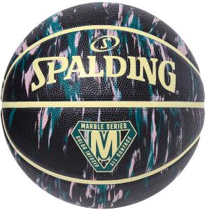 バスケットボール6号 SPALDING スポルディング マーブル トープ×レモン ラバー ゴム 屋外用 一般女子 85-361J