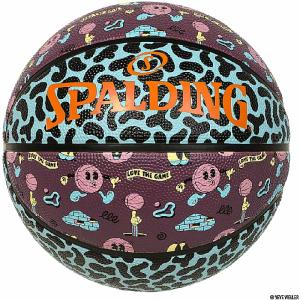 バスケットボール 7号 イェイェ・ウェラー ストリート スウィッシュ ターコイズ×マルーン 85-472J バスケ ゴム 外用ラバー スポルディング 26SS 正規品