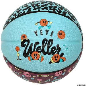 ミニバス バスケットボール 5号 イェイェ・ウェラー ストリート スウィッシュ ターコイズ×マルーン 85-473J バスケ 子ども 小学生 ゴム ラバー スポルディング