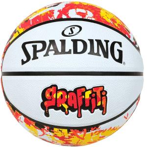 ミニバス バスケットボール 5号 グラフィティ オレンジ×レッド 85-265J 子ども 小学生 ゴム 外用ラバー スポルディング 26SS 正規品