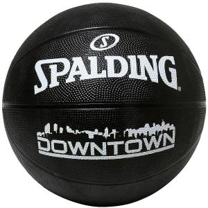 SPALDING バスケットボール 7号 ダウンタウン ブラック バスケ 84-634Z ゴム 外用ラバー スポルディング 正規品