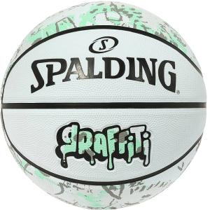 バスケットボール 7号 グラフィティ ミント×ホワイト 85-508J バスケ ゴム 外用ラバー スポルディング SPALDING 26AW 正規品