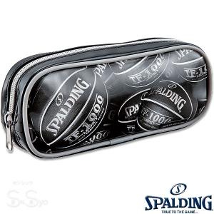 SPALDING プリントペンケース ブラック 筆箱 筆入れ バスケットボール グッズ スポルディングSPF130B