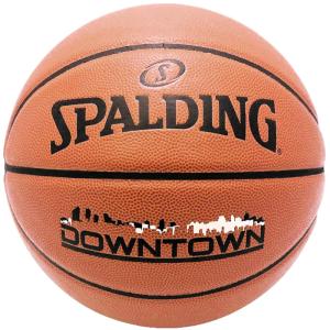 バスケットボール5号 SPALDING スポルディング DOWNTOWN ダウンタウン ブラウン 合成皮革 屋内屋外兼用 ミニバス 76-508J